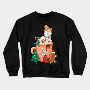 Cute and Lovely Animals with Christmas Vibes Crewneck Sweatshirt